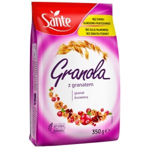 Granola z jagodą i granatem Sante 350g