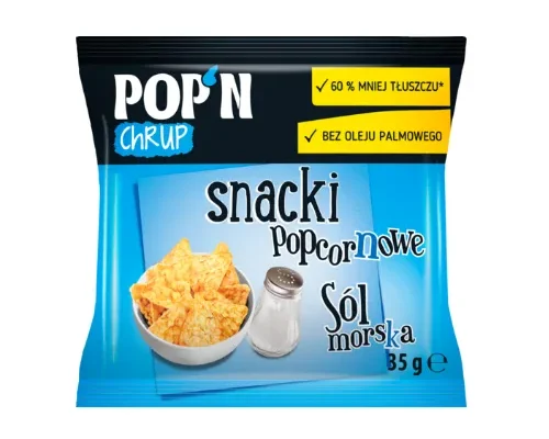 pop'n chrup snacki popcornowe sól morska