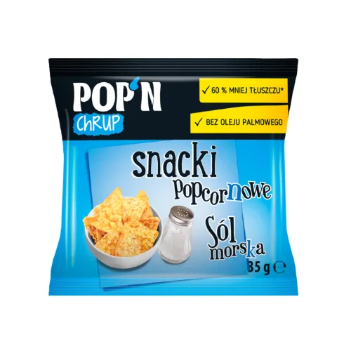 pop'n chrup snacki popcornowe sól morska