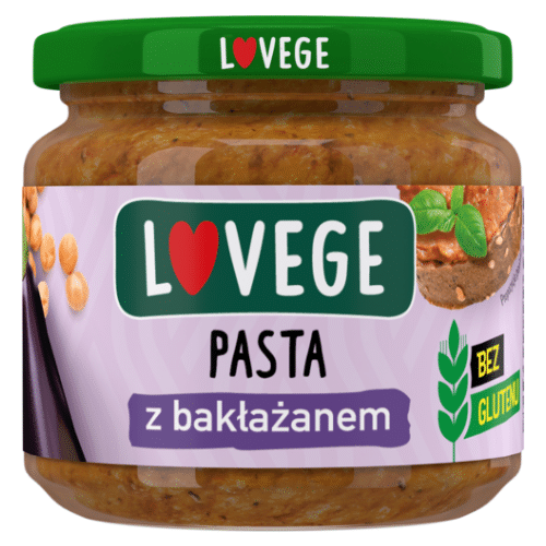 lovege pasta bakłażanowa w słoiku nowe logo