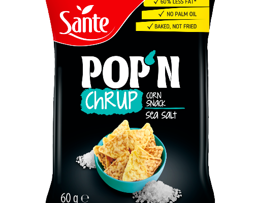 pop'n chrup snacki popcornowe sól morska 60g ENG